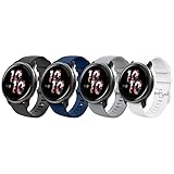 【Handgelenkgröße】Das Uhrenarmband ist geeignet für Handgelenke mit einem Umfang von 130-198 mm. Das Armbanddesign ist schlank, leicht zu reinigen und für sportlichen Aktivitäten geeignet.