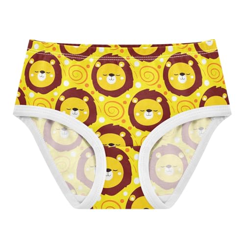 Cute Lion Yellow Toddler Girls's Underwear 2T 2303175