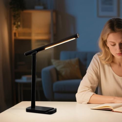 Lampe de bureau tactile anti-reflet à intensité réglable pour coiffeuse