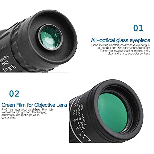 Telescopio monocular portátil 40x60 para niños miniatura 5