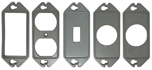 Sealproof 1-Gang Horizontal Weatherproof Outdoor Metal Flat Outlet Cover, Single Gang Electrical Power Receptacle Protector, Ul Listed, 4-In1 #TOP2