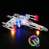 JANWAALY LED Lighting Kit for Lego 75301 Luke Skywalker's X-Wing Fighter - Lights Only - Decoration LED Light Kit without Building Block Model (Remote Control Version)