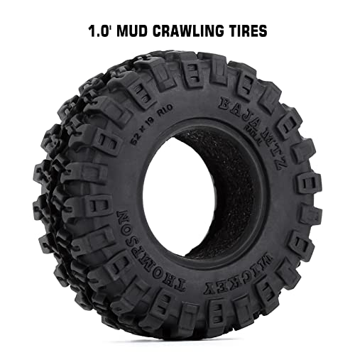 Injora 1.0 Tires-All Terrain Crawler Tires For Trx4M Scx24 Fcx24 Upgrade Parts,52 * 17Mm,T2420 #TOP1