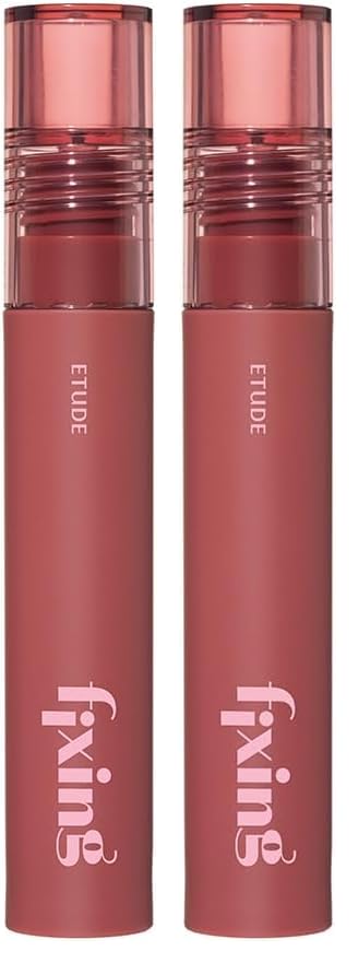 Image of ETUDE Fixing Tint| Long Lasting Liquid Lipstick |Waterproof, Smudgeproof, Lightweight Matte Finish Lip Stain| Full Coverage|Korean Makeup| Shade 06- Soft Walnut-4g (Pack of 2)