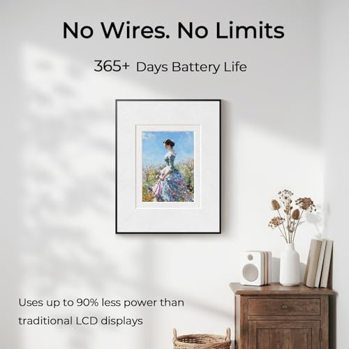 Image of ePaper Digital Frame, E-Ink Display, Wall Art Decor for Home & Office, 13.3 inch Full Color Canvas Display, Anti-Glare, Ultra Long Battery, App-Control, Unique Birthday Gifts for Mom Father Friends