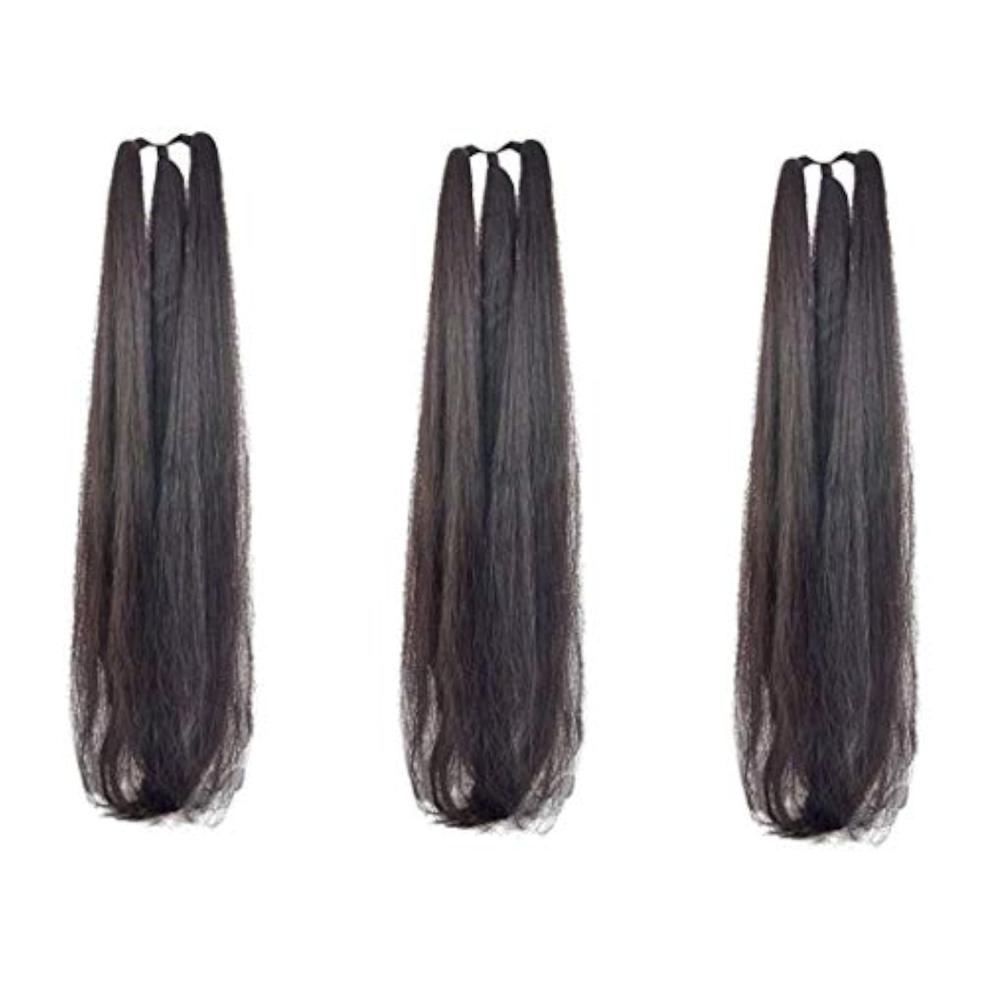 Set of 3 Black Hair Parandi for Wedding Accessories