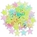 Produktbild Iindes 100pcs Sterne leuchten im Dunkeln leuchtenden fluoreszierenden Kunststoff Wandsticker voller Farbe 3cm