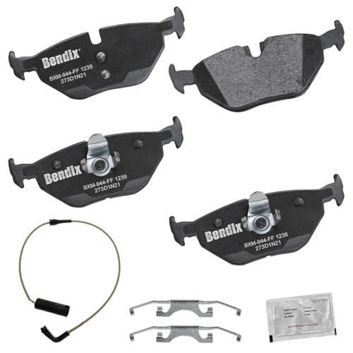 Image of Bendix Priority1 CFM1239 Semi-Metallic Rear Brake Pads for BMW 525i 2003, 530i 2003