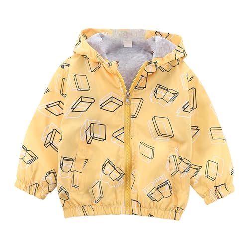 Boys Girls Windbreaker Jacket Toddler Kids Lightweight Comfy Outwear Coat Casual Cute Cartoon Graphic Rainproof Jackets