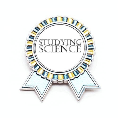 Broche science lettrage gravé métal résistant taille M