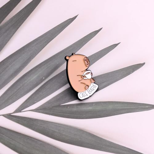 Image of Funny Capybara Brooch Gifts for Animal Lovers Enamel Pins