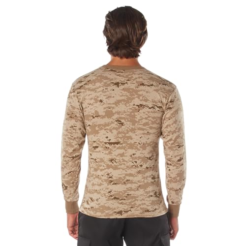 Image of Rothco Long Sleeve Camo T-Shirt | Rugged Camouflage Crew Neck T Shirt, Comfortable Casual Tee for Men & Women
