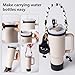JINHCHIF Stanley Cup Accessories Set I Water Bottle Handle Strap, Silicone Cup Boot, Lipstick Holder, Keychain Charms & Handle Charms,Straw Topper Accessories for Halloween Fall Stanley Cup 40oz/30oz