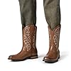 Bruno Marc Men’s Western Cowboy Boots Classic Leather Mid Calf Riding Boots with Embroidered Stitching Durable Work Boots,Size 10,Brown,BMUMMB2501 #4