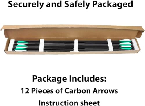 image for KESHES Archery Carbon Arrows for Recurve, Longbow, Traditional Bows 