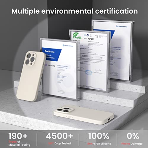 Ornarto Designed For Iphone 14 Pro Max Case With 2 Pack Screen Protector, Liquid Silicone Full Cover, Shockproof Protective Gel Rubber Phone Case, 6.7 Inches, Starlight #TOP4