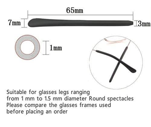 HENGKE 5 Pairs Colorful Anti Slip Silicone Eyeglass End Tips Glasses Ear Hooks Sport Eyeglass Strap Holder Temple Tips Spectacle Retainers, Anti Slip Elastic Comfort Glasses Retainers - Thumbnail 3