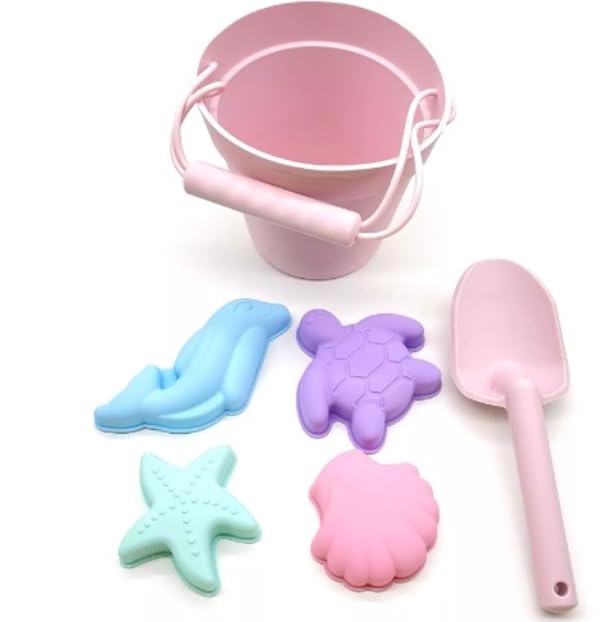 Jouets de plage enfants avec seau rose pour des vacances mémorables