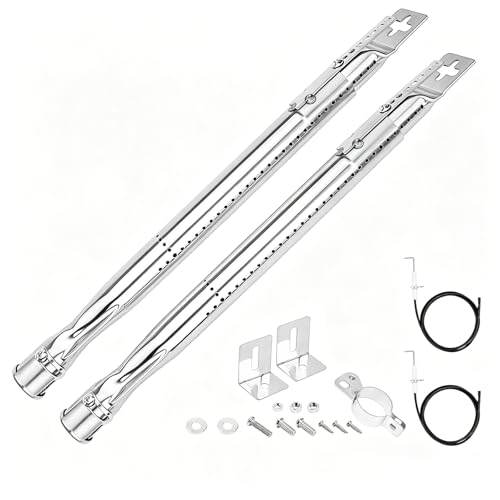 GFTIME Brûleur 35,56 à 50CM Tube pour Char-Broil, Blooma, Campingaz, Brinkmann, Perfect Flame, Uniflame, Lowes, Pièce de Rechange en Acier Inoxydable Universelle pour...
