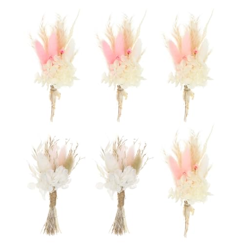 Mini ramo de flores secas PATIKIL, 6 piezas miniatura 1