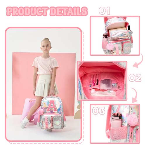 Backpack for Girls Elementary Bookbag for School Backpack Set Girls Preschool Book Bag with Lunch Box Pencil Case4