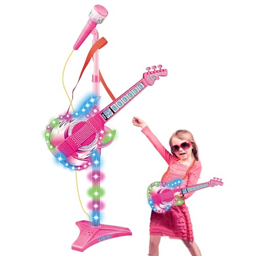 Set de Guitarra Eléctrica y Micrófono para Niños – Juguete Musical | Guitarra eléctrica con micrófono, Juego Musical, Juguete sonoro | Aprendizaje Musical, Fiesta, Regalo, Ocio Creativo.