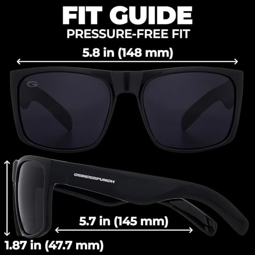 Image of grinderPUNCH XL XXL Sunglasses Men Big Head Extra Large Wide Polarized
