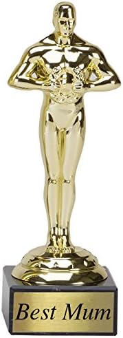 TPM Trading Icon Gold Best Mum Trophy Award On A Marble Base 19.5cm (7 3/4")
