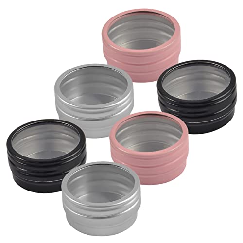 Beavorty Mini Beads Storage Containers Nail Charms Box Aluminum Craft Storage Round Jewelry Organizer