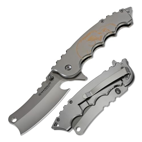 Magnum Mortem Taschenmesser aus 440A-Stahl und Edelstahl in der Farbe Silber - 20,60 cm