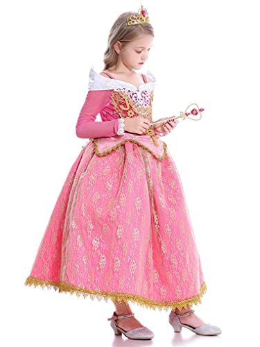 YOSICIL Costume da principessa Aurora Rosa Costume...