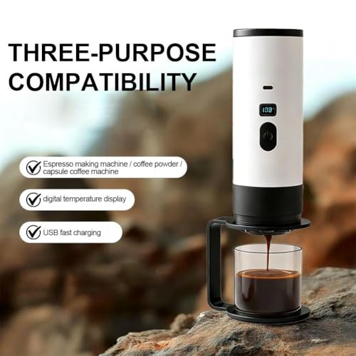 Cafetera portátil de espresso con batería y capacidad 90 mL miniatura 2