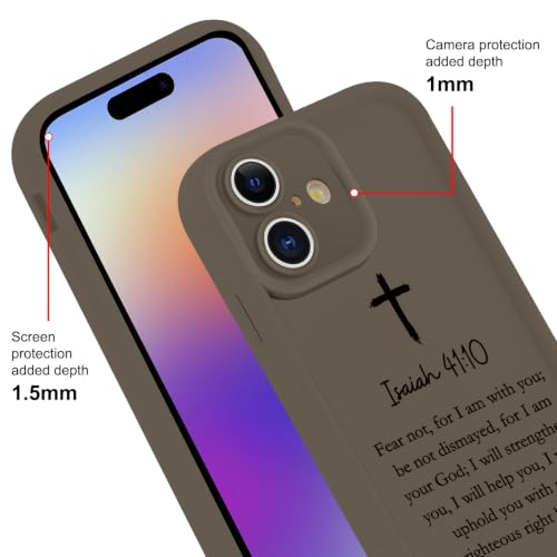 Coque iPhone 17 protection Funda croix Jésus marron