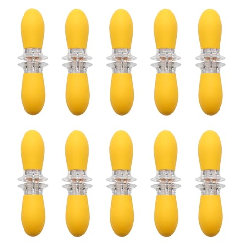 Yinluluna 20 unidades/10 pares de soportes para mazorcas de maíz, soportes de mazorca de acero inoxidable con diseño entrelazado, tenedores para brochetas de maíz para barbacoa, cocina en casa o