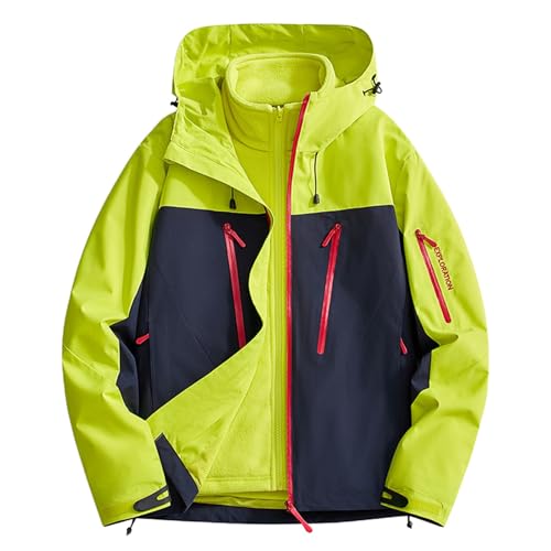 Giacca Antivento Giacca a Guscio, Giacca Impermeabile Uomo, Giacca Antivento Impermeabile Elegante Giacca Antipioggia con Cappuccio Giacca Antivento Arrampicata Abbigliamento da Trekking