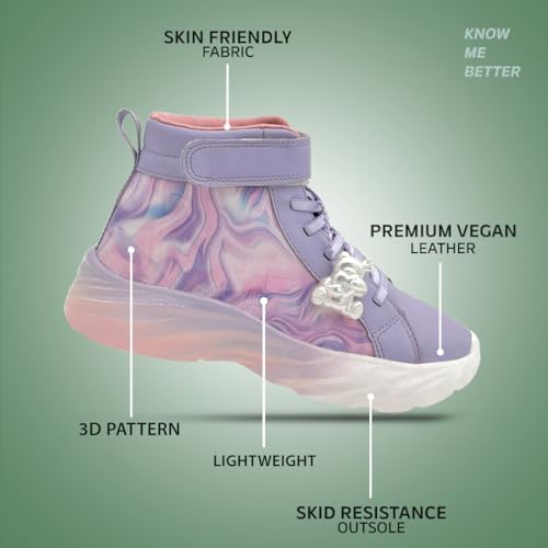 Image of KazarMax Hopits Kids Boys and Girls Ankle Length | High Top | Slip-on Sneakers Shoes | Lightweight | Outdoor Shoes Collection