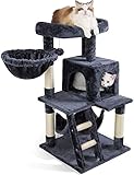 ▶ Erhöhte Stabilität & Sicherheit: 3-schichtiger Kratzbaum besteht aus strapazierfähigem Partikelholz, das stark genug für mehrere aktive Kätzchen ist.( Maximale Belastbarkeit bis zu 50 Kg) Die verstärkte Basisplatte trägt zur Stabilität bei, sodass Kletterbaum nicht wackelt oder herunterfällt, wenn Katze darauf springt. Die robusten Holzpfosten halten alle Plattformen fest, ohne zu wackeln. Der Katzenbaum ist mit Schrauben gut und einfach zusammengebaut, was die Stabilität wirksam verbessert.