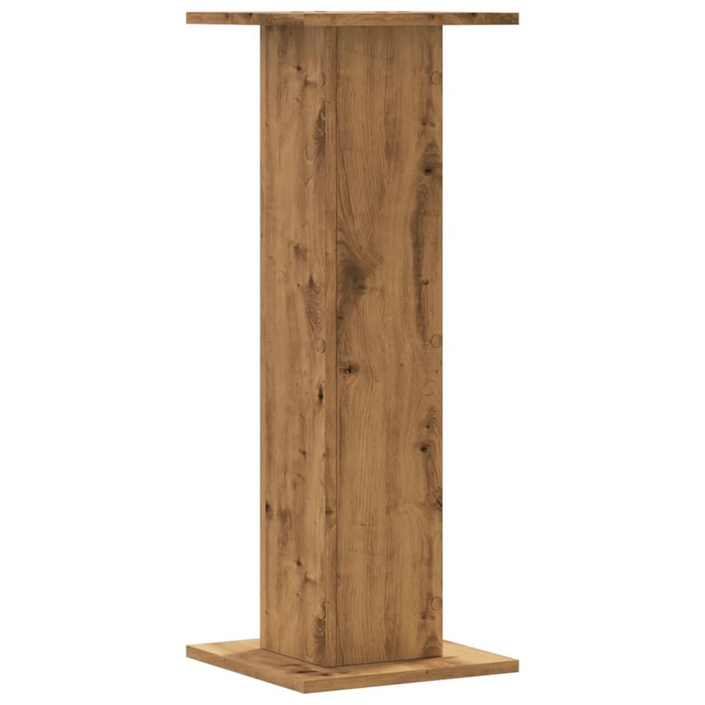 Pflanzenständer 2er Set Artisan-Eiche 30x30x80 cm Holzwerkstoff wetterfest dekorativ für Balkon Garten Indoor Outdoor stabile Ablage