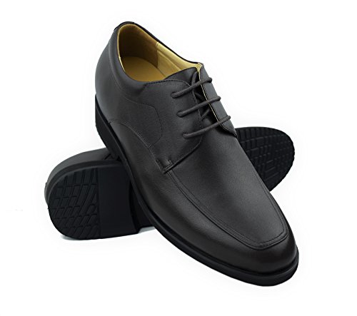 Zerimar Zapatos con Alzas Hombre | 6,5 cm Zapatos Oxfords para Hombres | Zapatos Hombre Boda | Zapatos con Alzas para Hombre | Color Marrón | Talla 42