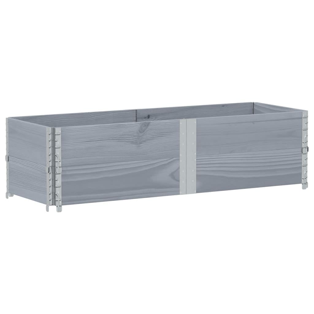 Generico Paretali per Pallet 2pz Grigi 150x50cm Legno Massello di Pino,Commercio e Industria,Movimentazione di Materiali,Pianali di carico e pallet-4010299