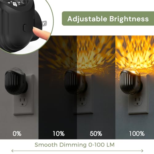 Image of L LOHAS LED Night Lights Plug into Wall, 4 Pack 3CCT Projector Night Light | Dusk to Dawn Sensor, 180 Rotatable Plug, Dimmable Night-Lights for Bathroom Hallway Room Decor