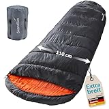 Skandika Schlafsack Vegas XXL Mumienschlafsack mit/ohne Polycotton Innenfutter, für...