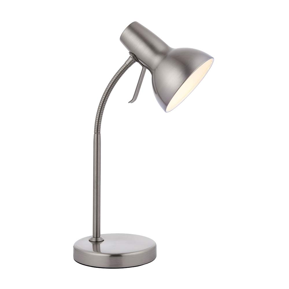 B&Q -  Luminosa Amalfi Led 1 Light Table Lamp Satin NickelGloss White PaintGu10
