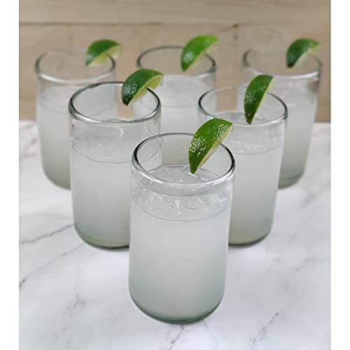 Set de 6 vasos mexicanos soplados a mano 14 oz miniatura 2