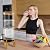Gravity-Fed Water Filter System, Glass water filter, Glass Countertop Water Filtration Dispenser, with Wooden Stand and 2 Filters, 2.25 Gallon?for Home and Office