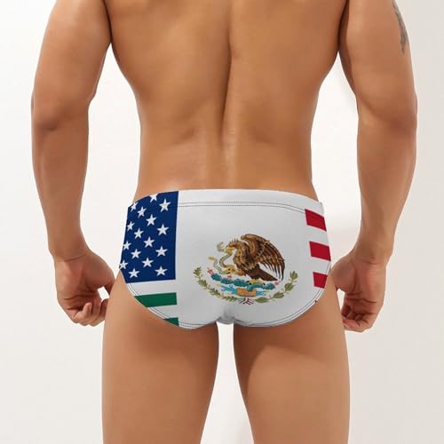 United States Mexico Friendship Flag Novelty Men's Brief Swimwear Pants Swimming Trunks Beach Shorts Underwear2