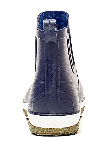 Quenloop Men’s Ankle Rain Boots Waterproof Chelsea Boots Slip-On Garden Work Shoes Rain Footwear 42 #TOP5