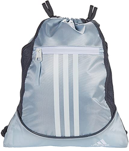 Image of adidas Alliance 2 Sackpack, Halo Blue /Jersey Onix /White /Onix, One Size
