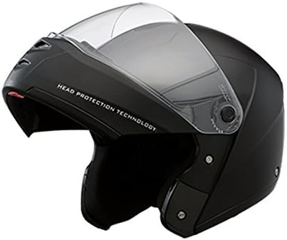 Studds Thermoplastic Ninja Elite Flip Up Trendy Mirror Visor Helmet for Men and Women (XL, 59-60 Cm, Black).