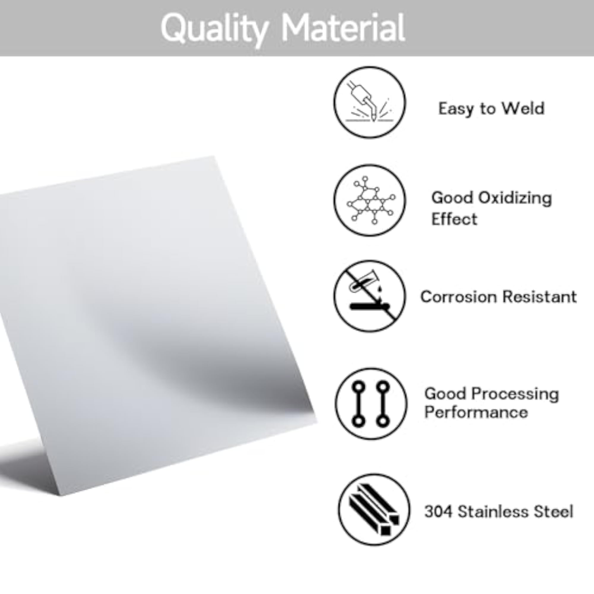 304 Stainless Steel Sheet for Crafts and DIY